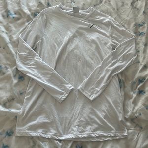 Gymshark White Oversized Long Sleeve Shirt